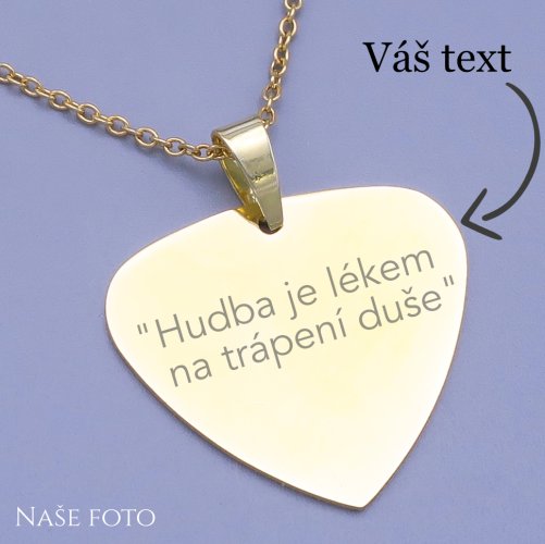 Pozlacený přívěsek trsátko z chirurgické oceli