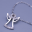 Nádherný dámský stříbrný přívěsek s řetízkem - andělíček