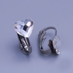Krásné klipsové dámské náušnice s krystalem Swarovski čiré barvy