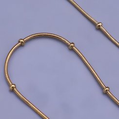 Pozlátená retiazka lanko s guličkami z chirurgickej ocele