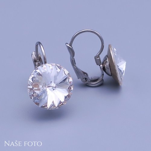 Náušnice Swarovski-rivoli 12mm výber farieb