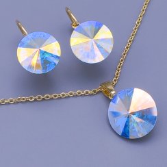 Souprava Swarovski Crystal AB ( měnící ) 12,14mm