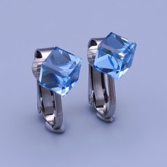 Náušnice Swarovski klipsy z chirurgickej ocele 6mm