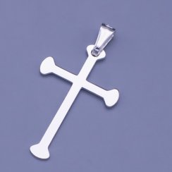 Jemný stříbrný přívěsek - hladký kříž