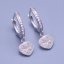 Luxusní dámské stříbrné náušnice - kroužky se srdíčkem