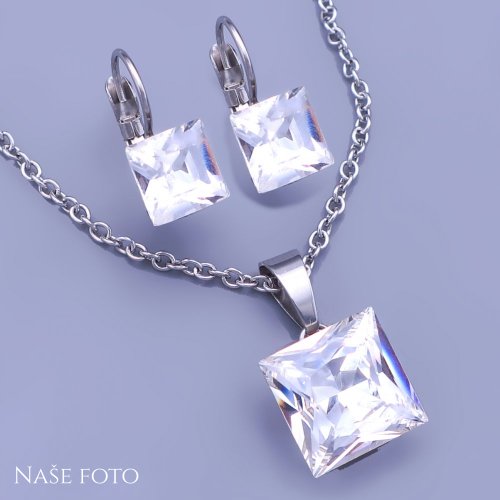 Souprava Swarovski kostky Crystal ( čirá)