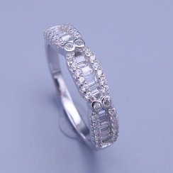 Luxusní stříbrný 925 prsten se zirkony vel. 52,55