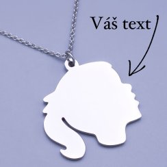 Prívesok z chirurgickej ocele hlava vhodná pre gravírovanie
