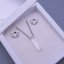 Souprava Swarovski cuboid čirá z chirurgické oceli
