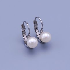 Náušnice kuličky White 7mm, 10mm,14mm