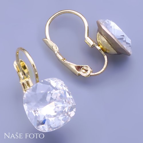 Souprava Swarovski kostky Crystal (čirá)10,12mm