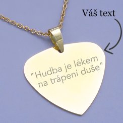 Pozlacený přívěsek trsátko z chirurgické oceli