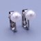 Náušnice z chirurgickej ocele klipsy Swarovski perly 8mm White
