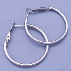 Náušnice kruhy z chirurgické oceli výběr velikosti 30mm, 40mm