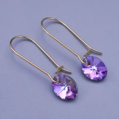 Náušnice Swarovski oválky 10mm Vitrail Light