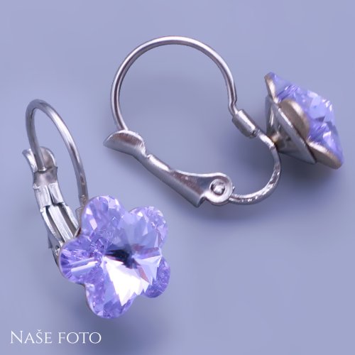 Detské náušnice Swarovski kytičky 10mm výber farieb