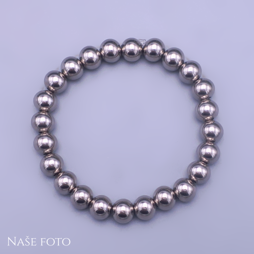 Ocelový náramek z perliček