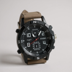 Pánské hodinky PINBO Sport – hnědé