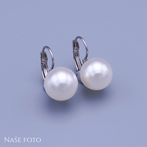 Náušnice kuličky White 7mm, 10mm,14mm