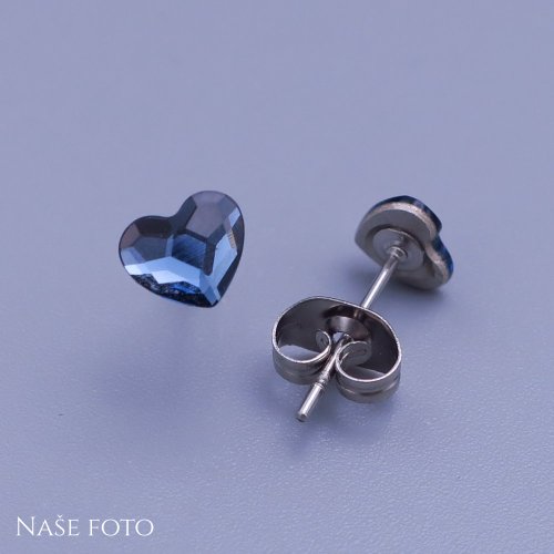 Náušnice Swarovski srdíčka 6mm výběr barev
