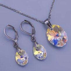 Súprava Swarovski Xilion oval Crystal AB