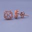 Elegantní dámské stříbrné náušnice - čtyřlístky v barvě RoseGold (zlaceno)