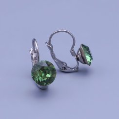 Náušnice Swarovski erinite ( zelená ) 8mm