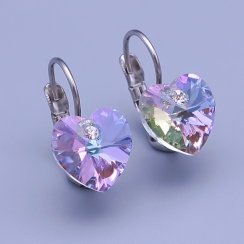 Dětské náušnice Swarovski srdíčka 10mm výběr barev