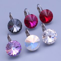Náušnice Swarovski-rivoli  14mm výběr barev