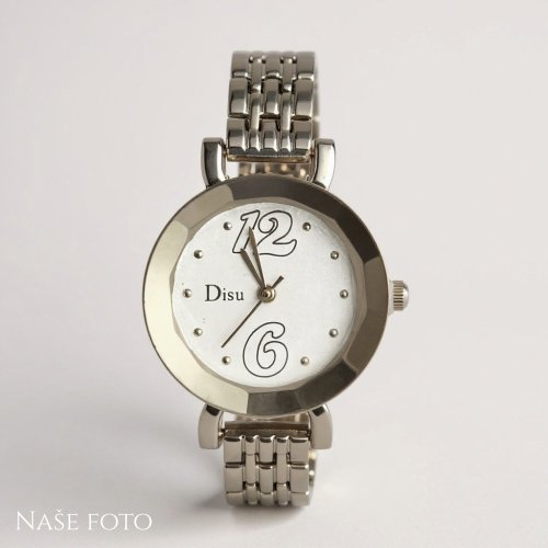 Dámské celokovové hodinky s jemným bílým ciferníkem