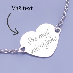 Prívesok srdiečko 20mm z chirurgickej ocele