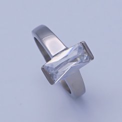 Prsten z chirurgické oceli se zirkonem vel. 49,51,54