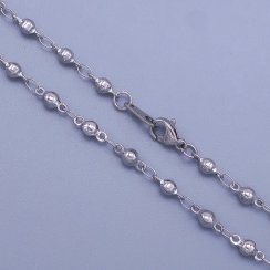 Dámský náramek z chirurgické oceli-Kuličky 3mm