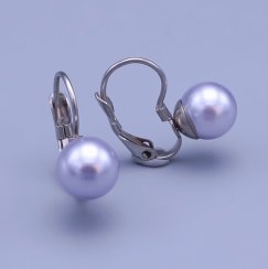 Náušnice Swarovski levander pearl 8mm