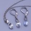 Jemná souprava Swarovski Briolette crystal AB 11mm z chirurgické oceli