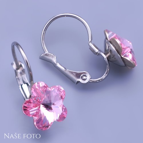 Detské náušnice Swarovski kytičky 10mm výber farieb