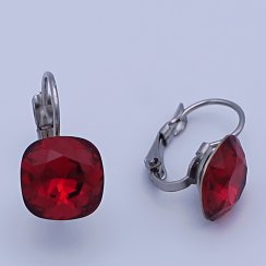 Súprava Swarovski 10mm Scarlet chirurgická oceľ