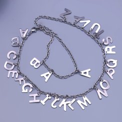 Řetízek z chirurgické oceli 3mm s písmenky