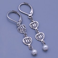 Srdíčková souprava s perličkami z chirurgické oceli