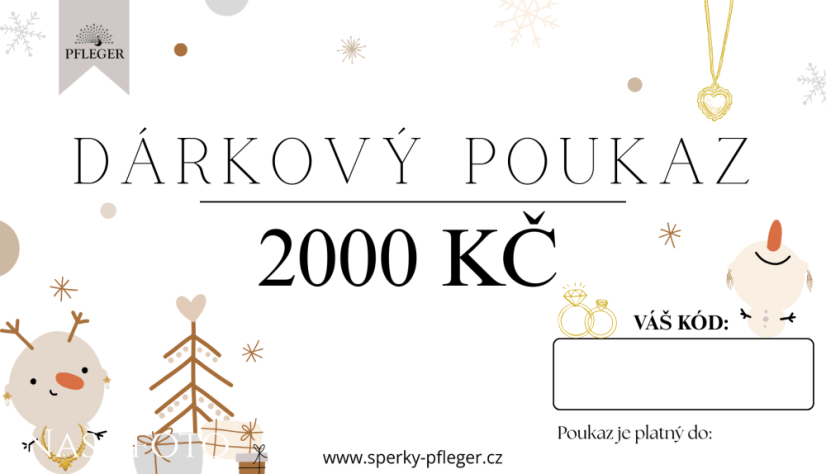 Dárkový poukaz v hodnotě 2000 Kč