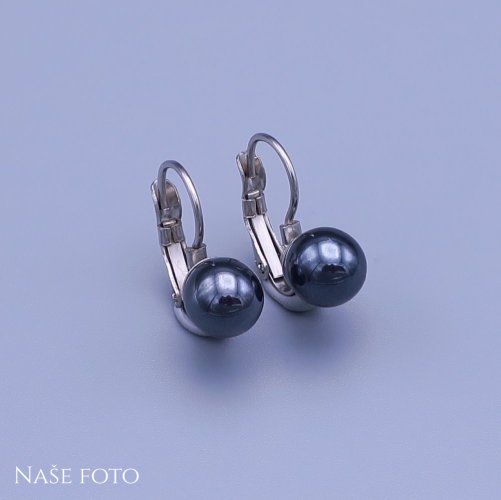 Náušnice kuličky hematit 7,10,12mm