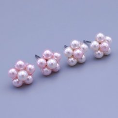 Náušnice Swarovski kytičky perle 10mm