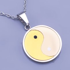 Přívěsek Jin Jang 24mm z chirurgické oceli