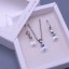 Jemná souprava Swarovski Briolette crystal AB 11mm z chirurgické oceli
