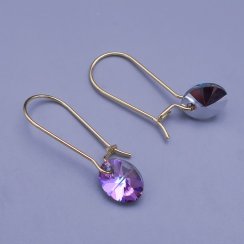 Náušnice Swarovski oválky 10mm Vitrail Light