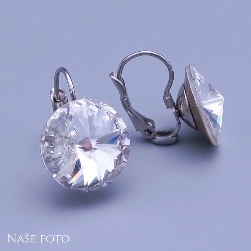 Náušnice Swarovski-rivoli 14mm výber farieb