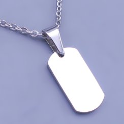 Prívesok z chirurgickej ocele doštička 20mm možnosť gravírovanie