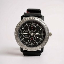 Športové pánske hodinky – čierno-strieborné