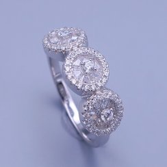 Luxusní stříbrný 925 prsten se zirkony vel. 52,54,57