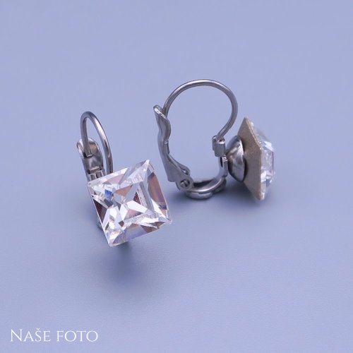 Náušnice Swarovski kostky 8 mm výběr barev